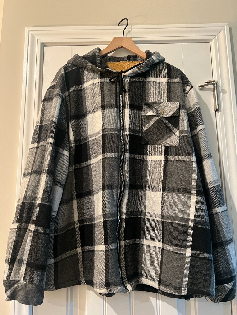 COOFANDY Men's Plaid Flannel Jacket XXL